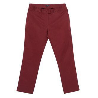 Joseph Burgundy Cotton Chino Pants