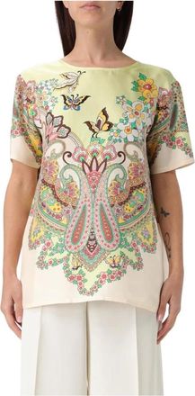 Etro Tops, Dames, Veelkleurig, S, Paisley Bloemen Top