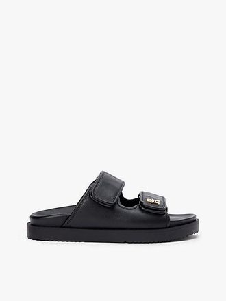 Tommy Hilfiger Leather TH Monogram Double Strap Sandals