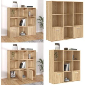 vidaXL Libreria Rovere Sonoma 98x30x98 cm in Legno Multistrato - Libreria rovere sonoma - Libreria multistrato