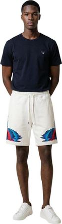 Marcelo Burlon Wing-Graphic Cotton Bermuda Shorts - White