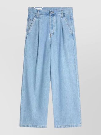 Dries Van Noten wide leg tailored trousers belt loops