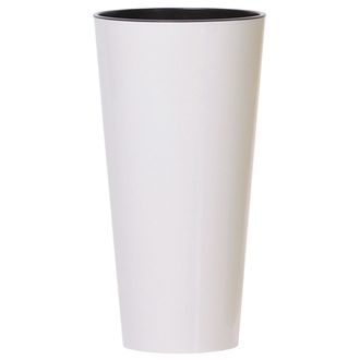 Prosperplast Maceta Brillo Tubus Slim 64l., Dimensiones (mm) 400x400x762, Color Blanco