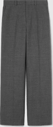 Gucci Wool Cr&ecirc;pe Pants, Grey, Ready-to-wear