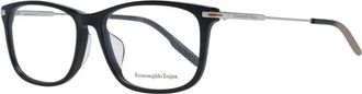 Ermenegildo Zegna Zwarte Rechthoekige Bril Stijlvol en Strak - Heren - Brillen - Zwart - ONE Size - Accessoires