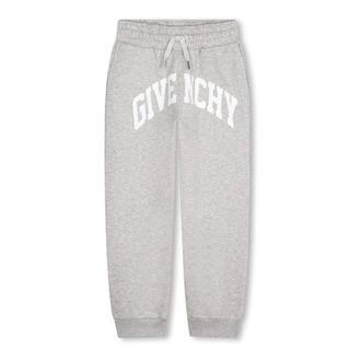 Givenchy Kids Grey Trousers with Logo Print - male - Givenchy - Sweatpants - Gray - 10 Y - Kids