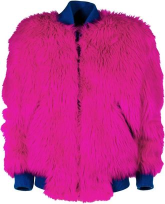 Alberta Ferretti Faux Fur & Shearling Jassen - Dames - Jassen - Roze - S - Jassen