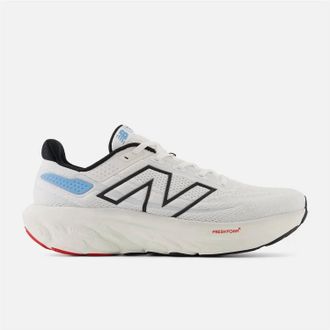 New Balance Womens Fresh Foam X 1080V13 Running Shoes In White/black/coastal Blue