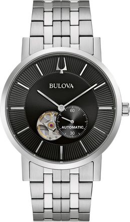 Bulova Automatic 21-Jewel Stainless Steel Bracelet Watch, 42mm in Silver at Nordstrom Rack