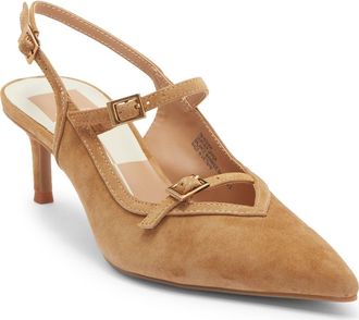 Dolce Vita Kishan Pointed Toe Slingback Pump in Tan Suede at Nordstrom Rack, Size 6.5