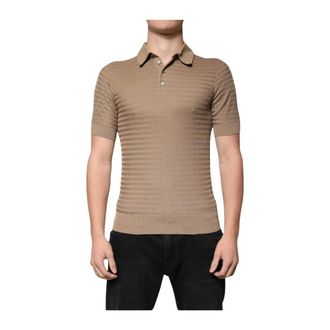 Dolce & Gabbana Heren, Tops, Bruin, Maat: XS Zijde