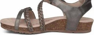 Aetrex Womens Jillian Sandal In Grey