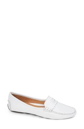Patricia Green Janet Scalloped Driving Loafer in White at Nordstrom, Size 7.5