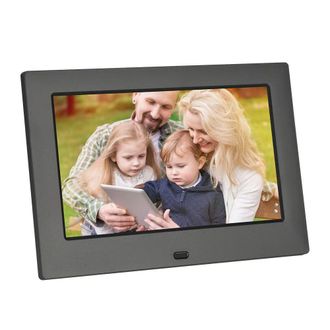 OEM Marco De Fotos Digital De 7 Pulgadas Con Marco Negro, Compatible Con Reproducci&oacute;n De V&iacute;deo Desde Tarjeta Sd, Visualizaci&oacute;n De Calendario Y Configuraci