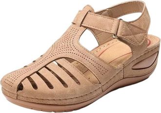 Generic Closed Toe Sandals for Women,Wide Fit Sandals for Women,Platform Fisherman Sandal,Hollow Out Breathable Sports Sandal,Summer Outdoor Beach Shoes for H