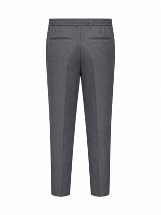 Brunello Cucinelli Mens Drawstring Trousers Medium Grey Virgin Wool