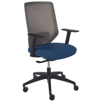 Beliani Beliani - Silla De Oficina De Escritorio Giratoria Ajustable En Altura Tapicer&iacute;a De Malla Azul Virtuoso