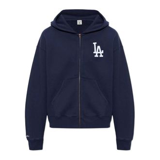 Sporty & Rich Hoodies & sweatvesten, unisex, Blauw, L, Katoen, S&R x LA Dodgers Zip-Up Hoodie
