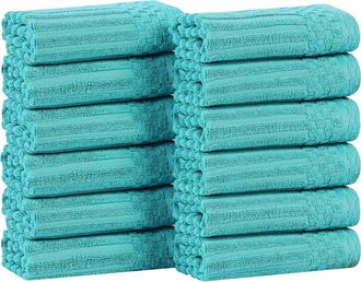 Superior 12-Pack Face Towel Set in Turquoise at Nordstrom Rack, Size Washcloth