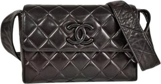 Chanel Pre-owned Cross Body Bags, female, Black, Size: ONE SIZE Pre-owned Leather chanel-bags