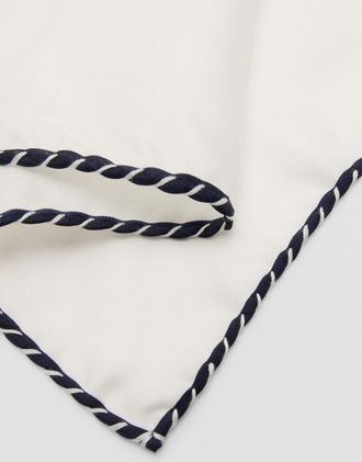 Mango Fazzoletto bordon bianco - Uomo - Taglia unica - MANGO MAN