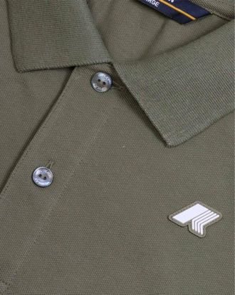 K-Way Mens Polo Vincent Green Lichen Cotton Shirts T-shirts And Polos