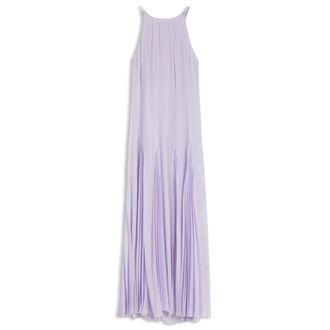 BOSS Sleeveless dress with pliss&eacute; skirt inserts