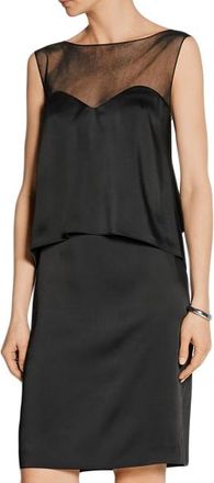 Maison Margiela Maison Margiela Black Satin Layered Lace-Up Back Dress Size M