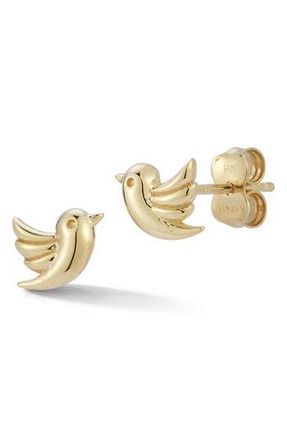 Ember Fine Jewelry 14K Gold Bird Stud Earrings at Nordstrom Rack