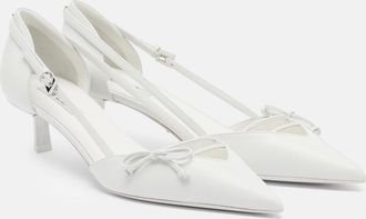 Prada Bow-detail leather pumps