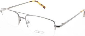 Signature Unisex Grey Rectangular Eyeglass Frames 1121Gunmetal57