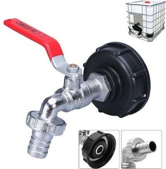 OEM Adaptador De Tanque Roscado De 3/4, Grifo De Recolecci&oacute;n De Agua De Lluvia De 1000 L, Grifo De Salida, V&aacute;lvula, Grifo Para Manguera De Jard&iacute;n