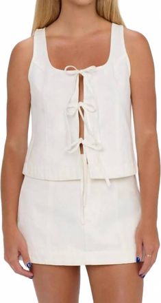 Show me your Mumu Lena Tie Tank Top In Seasalt