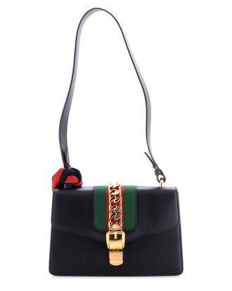 Gucci Red Leather Sylvie Shoulder Bag Small (Authentic Pre-Loved)