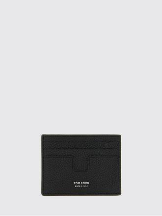 Tom Ford Grained Calf Leather Flat Card Holder with Seven Slots