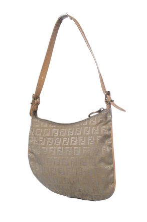 Fendi Fendi Zucchini FF Oyster schoudertas in beige
