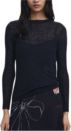 Desigual Kala Jurk - Dames - Ronde hals truien - Zwart - XS - Polyester - Truien & Vesten