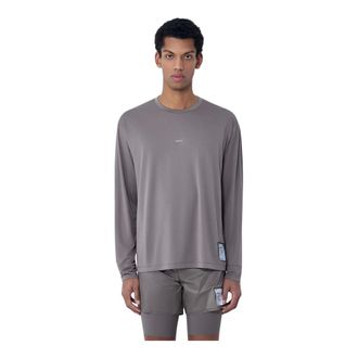 SATISFY Long Sleeve Training Tops, male, Brown, Size: XL Long Sleeve Performance Shirt