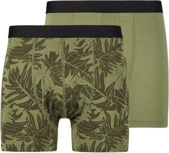 Stoic TrosaSt. Boxer long 2-Pack Kunstfaserunterw&auml;sche f&uuml;r Herren | oliv