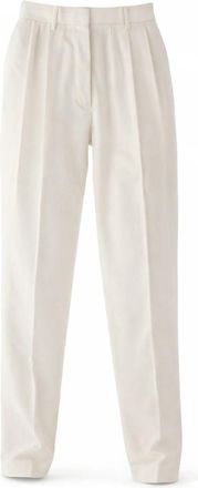 Fabiana Filippi Neutrals High-Waisted Front Pleats Wool Pants