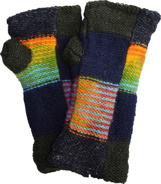 Gheri Womens Warm Woolen Fleece Lined Hand Knitted Mittens Gloves Handwarmers Y