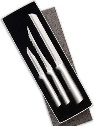 Rada 3 Piece Sensational Serrations Knife Set in Silver at Nordstrom