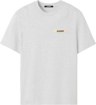 Jacquemus T-Shirts, male, Gray, Size: XS The Gros Grain T-shirt