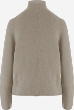 Allude Womens Cashmere Sweater Beige