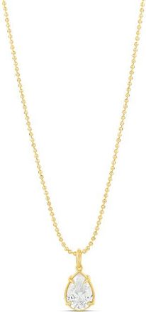 SHYMI Cubic Zirconia Pendant Necklace in Gold at Nordstrom, Size 16