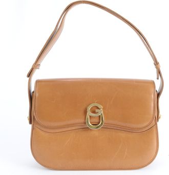 Gucci Brown Leather Handbag Shoulder Bag Tote Bag (Pre-Owned)