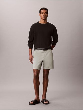 Calvin Klein Mens Cotton Stretch Straight Shorts - Green - 29