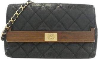 Chanel Pre-owned Grained Calfskin Shoulder Bag - Dames - Vintage Schoudertas - Zwart - ONE Size - Leer - Vintage