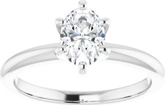 Pompeii3 1/2 Ct Oval Solitaire Diamond Engagement Ring Lab Grown White or Yellow Gold
