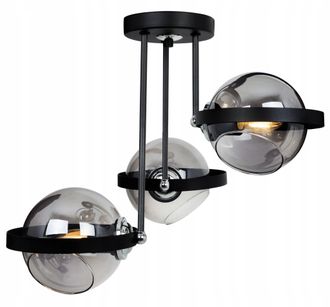 OEM L&aacute;mpara Colgante Moderna De Cristal Anillo De Grafito